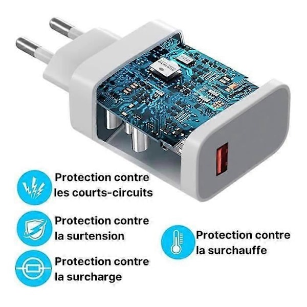 33W Hurtiglader + USB-C USB-kabel for Samsung Galaxy A13 4G SM-A135F 6,6\" - Hvit