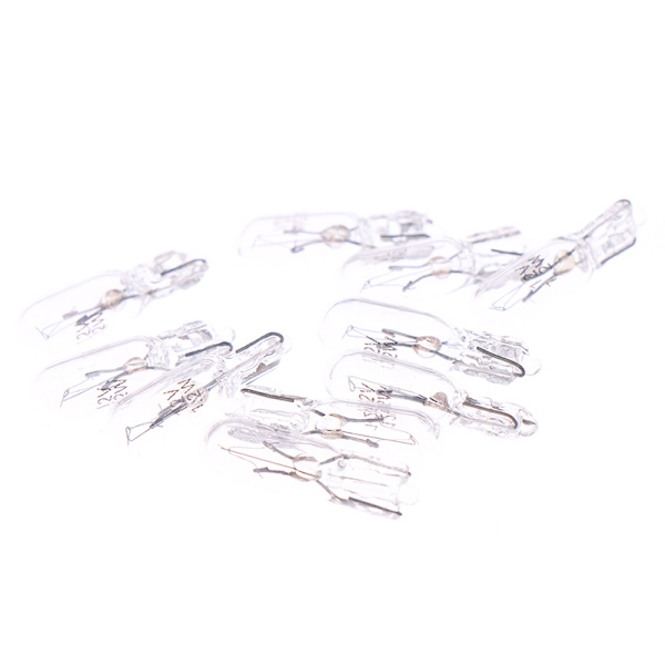 10 st T5 12v 1.2w bil halogen instrumentljus Instrumentpanel glödlampa White