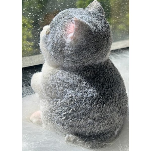 Iso Taba Squishy Kissa, Taba Kissa Squishy Puristuslelut, Suloinen Squishy Kissa, Squishy Kumikissa, Juhliin ja Syntymäpäiville Tai Jouluun (Harmaa)