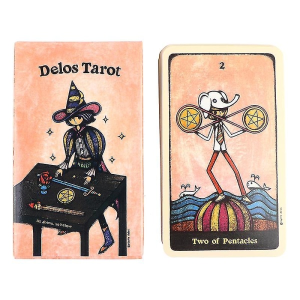 1 eske Delos Tarot-kort Spådom Divinasjon Deck Fest Underholdning Brettspill