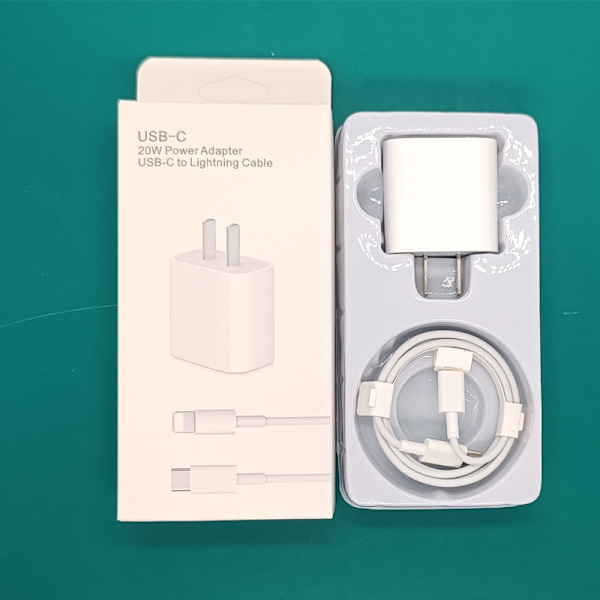 iPhone Laddare 20W Snabbladdning Kabel, Laddare med Typ C till Lightning Kabel, Kompatibel med iPhone 14/13/12/11 Pro Max 1 m