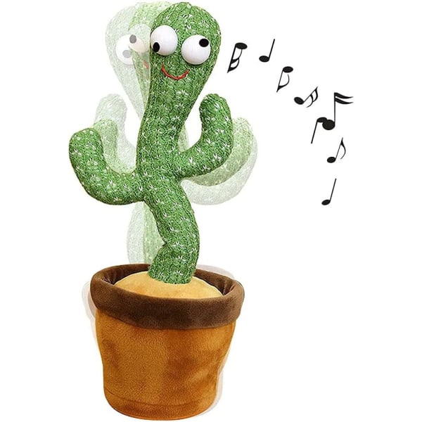 Wriggle Dancing Cactus Plyschleksaker Sjunga och dansa Kaktus Grön Leende kaktus Mycket rolig Si