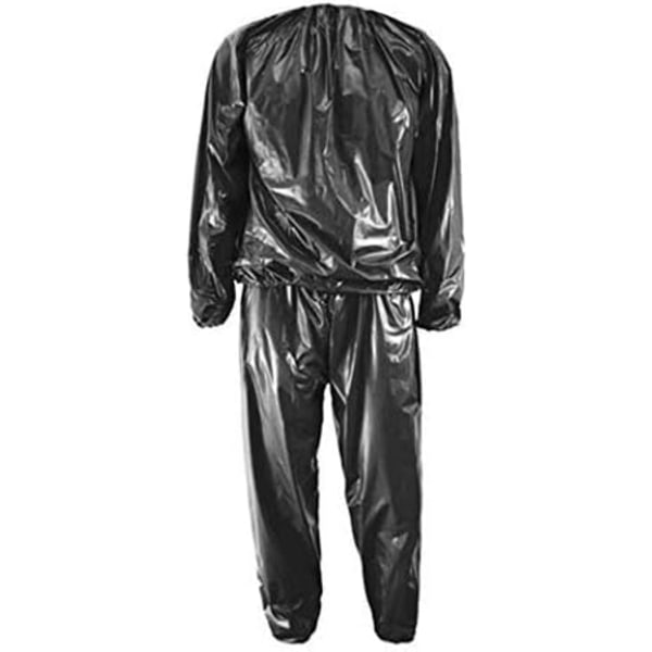 Sauna treningsklær - tykk svart pvc15 silke - XXL