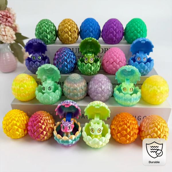 8 stk. påskedragelegesæt - 4 drager + 4 æg samleobjekter 4 dragons + 4 eggs