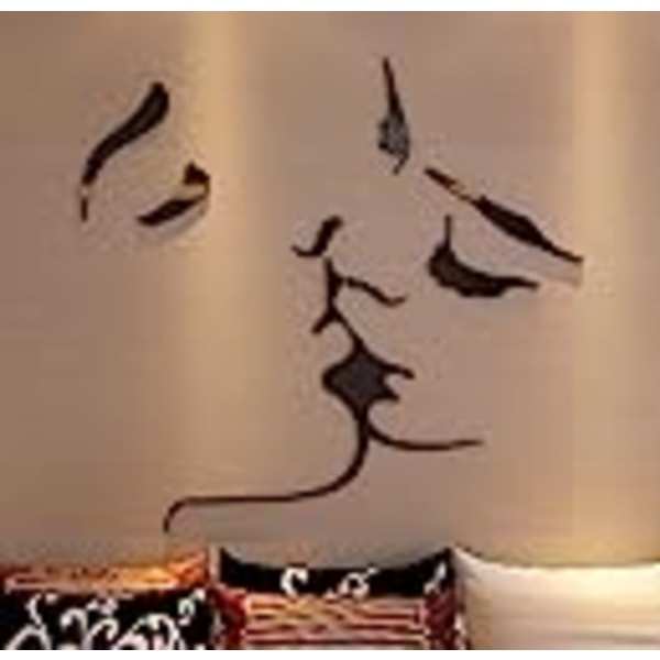 3D Kiss Vægmalerier til Soveværelse Sofa Baggrund Tv Væg Baggrund, Originalitet Klistermærker Gave, DIY Vægskilt Væg