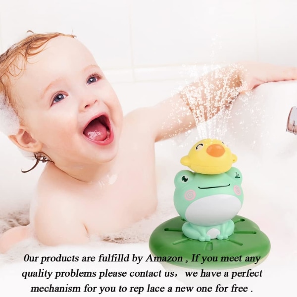 Elektrisk Baby Bath Frog Legetøj, Spray Vand Spray Sprøjte Legetøj 4 i 1 Badekar Bad
