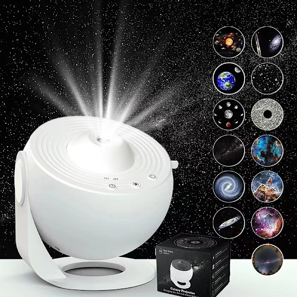 Nattlampa Galaxy Projektor Stjärnhimmelsprojektor white