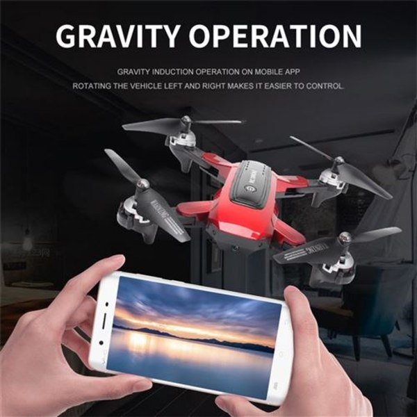 Drone HJ38 GPS 5G WIFI FPV 4K Kamera HD - Rød