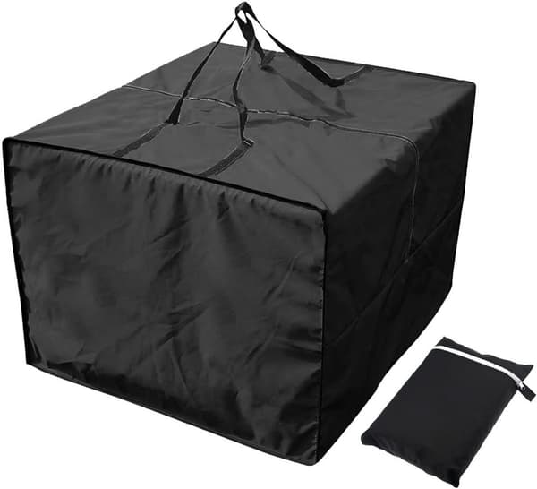 Vandtæt Havehynde Opbevaringstaske 81x81x61cm, 210D Polyester med Lynlås - Grå