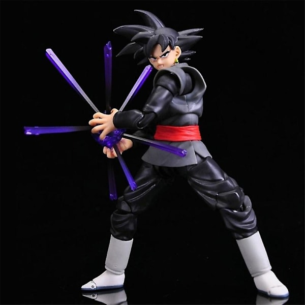 14cm Anime Dragon Ball Black Goku Zamasu Actionfigur Super Saiyan Filmversion Dbz Model med Flere Tilbehør Legetøj HVID WHITE with box