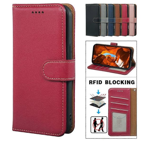 Xiaomi Redmi 15 5G Mobilskal med RFID-blockering & Magnetlås Red