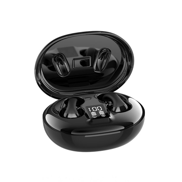 Kiinnitettävät avoimet kuulokkeet langattomat Bluetooth Air Bone Conduction_xx black