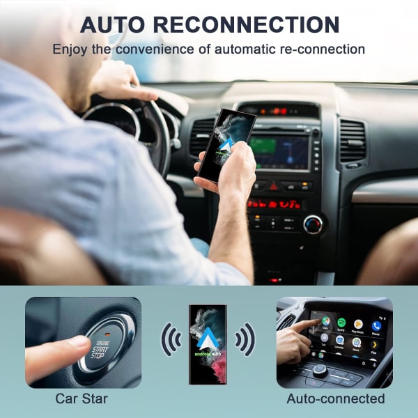 Android Auto -langaton sovitin, Android Auto USB -sovitin Android-autoradion