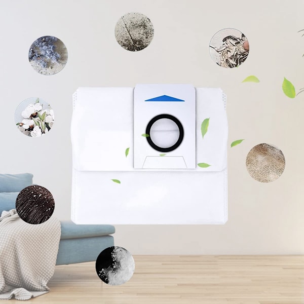 stk Støvsugerposer for ECOVACS DEEBOT X1 Omni Auto-Empy Station, 3L Kapasitet Erstatningspose for ECOVAS Omni X1/X1 Plus
