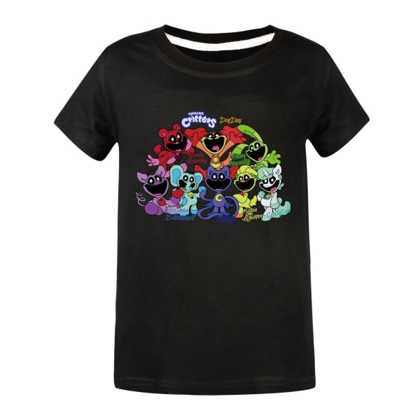 Playtime Kapitel 3 The Smiling Critters T-shirt Pojkar Flickor T-shirt Cartoon Anime T-shirts Harajuku Toppar T-shirts Sommar Kortärmad svart black 120 cm