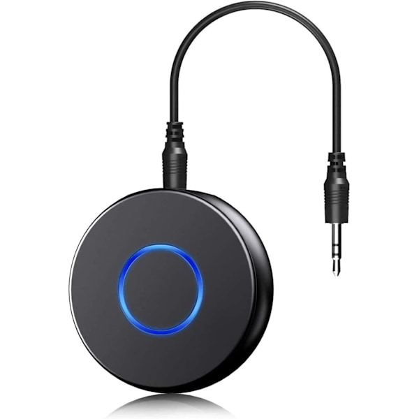 Bluetooth Aux Adapter til Bil, Bluetooth 5.0 Modtager til Bil, Trådløs Audio Adapter Bærbar Håndfri Bilsæt med RCA AUX 3.5mm