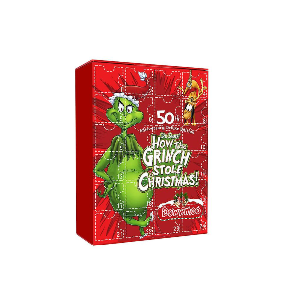 Grønnhåret Grinch-blindboks Grønn-håret Grinch-serie 24-rammers juletegneserieleke-overraskelsesblindboks