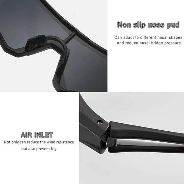 Sykkelsolbriller, sportspolariserte solbriller for menn og kvinner, UV 400 beskyttelsesbriller