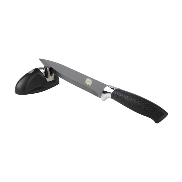 8 dele knivsæt med stativ til køkkenet - køkkenknive skræller og kniv White