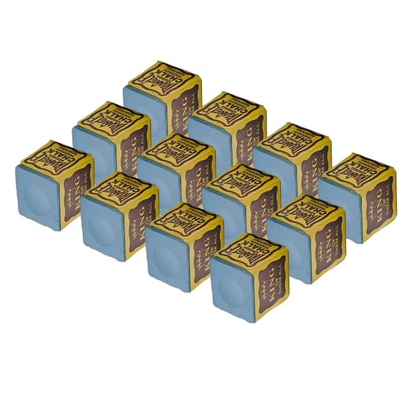 Poolkrita Kuber Professionell Biljardkrita Kritpoolbordsaccessoarer för Hemmaspel 12-pack i Blått 0.1