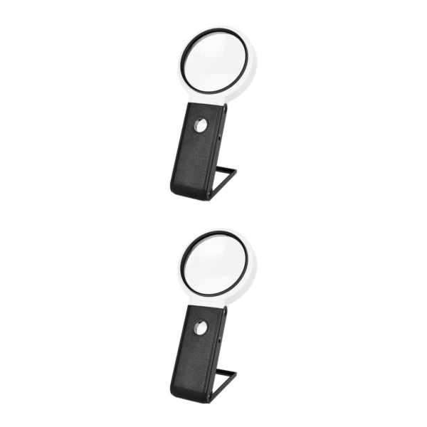 1/2/5 Fällbar Lupp med LED-ljus - Hög Definition A 80mm 6X 25X 2PCS A 80mm 6X 25X