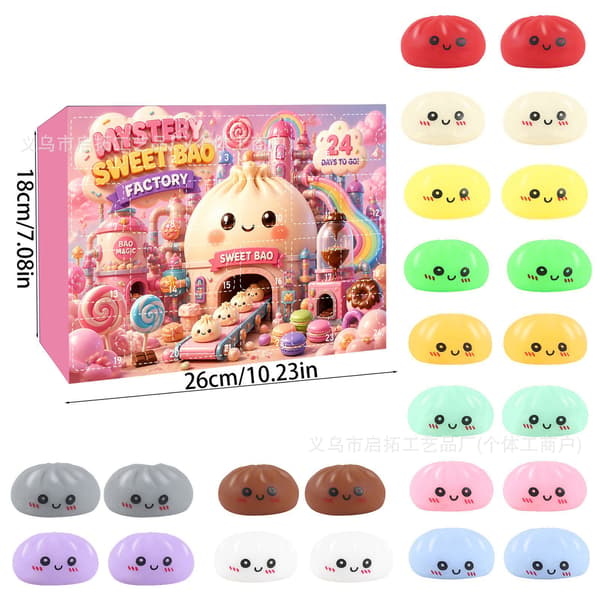 Maltose Squishy Dumpling Fidget Blind Box – Stressaflastende Klemmelegetøj til Voksne 19