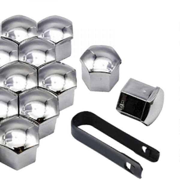 20 stk hjulmøtrikdæksler til biler, rustbeskyttelse, sølv, 17 mm Sølv 21mm Valgfrit Silver 21mm