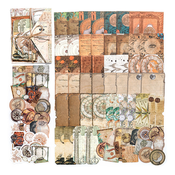 100 st vintage fjärilsklistermärken för scrapbooking, dekorativt papper för scrapbooking, tillbehör för scrapbooking