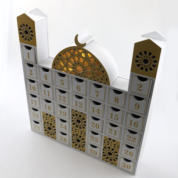 Ramadan Nedräkningskalender i Trä Moské Adventkalender Ramadan Dekoration Ramadan Presenter Eid