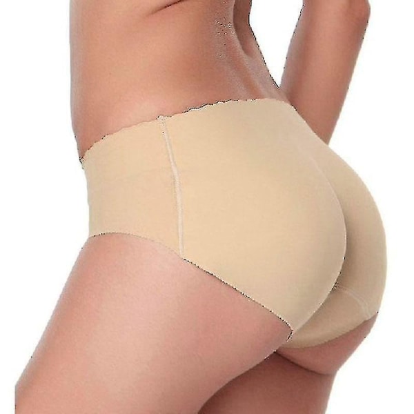 Kvinnor Seamless Bottom Butocks Push Up Underkläder-hao Skin Leather M