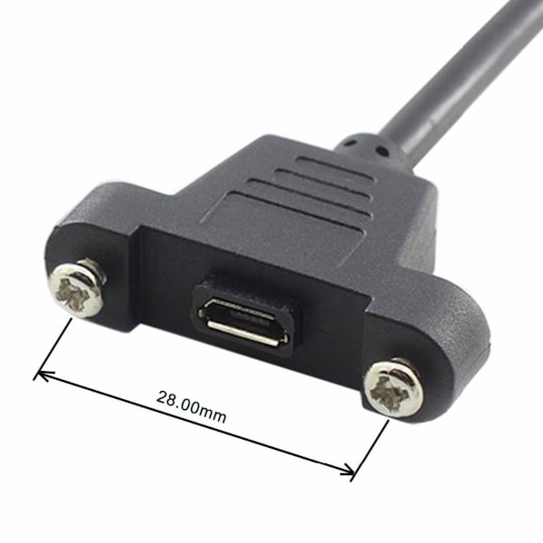 USB-hane till USB-hona för panelmontering, 50 cm