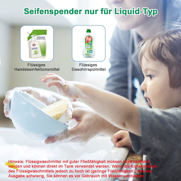 Automatisk såpedispenser, 250 ml påfyllbar dispenser Green