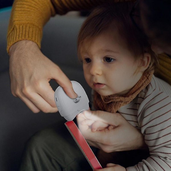 Elektrisk negleklipper Automatisk negleklipper for småbarn 2-hastighets USB oppladbar negleklipper Lys og neglefil oppbevaringsboks Brown