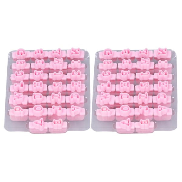 2 Æsker Engelske Bogstavforme Kage Fondant Tryk Stempling Silikoneform Kagedekoration 0.2