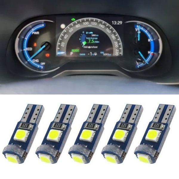10kpl Auton kojelaudan polttimo Auton LED-valo VAALEANSININEN light blue