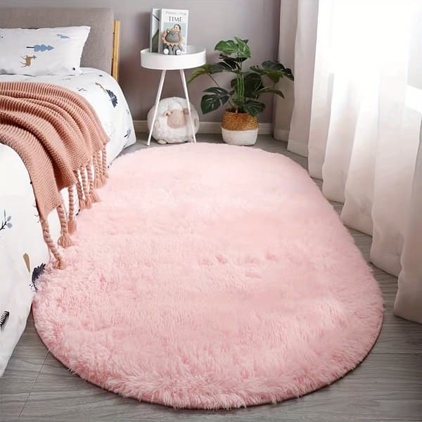 Oval tæppe egnet til soveværelse, stue - Blød luv moderne ///// - Håndvask tæppe, kompakt måtte til små rum Solid Color - Camel 60*160cm