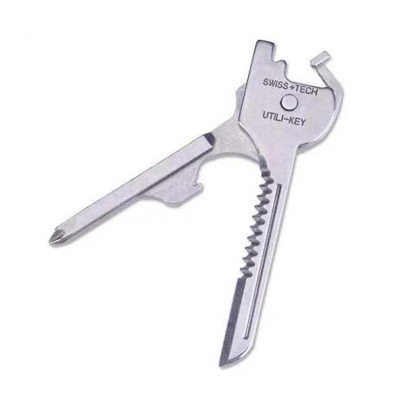 6 i 1 verktyg rostfritt stål Nyckel nyckelring kedja hängande mini skruvmejsel
