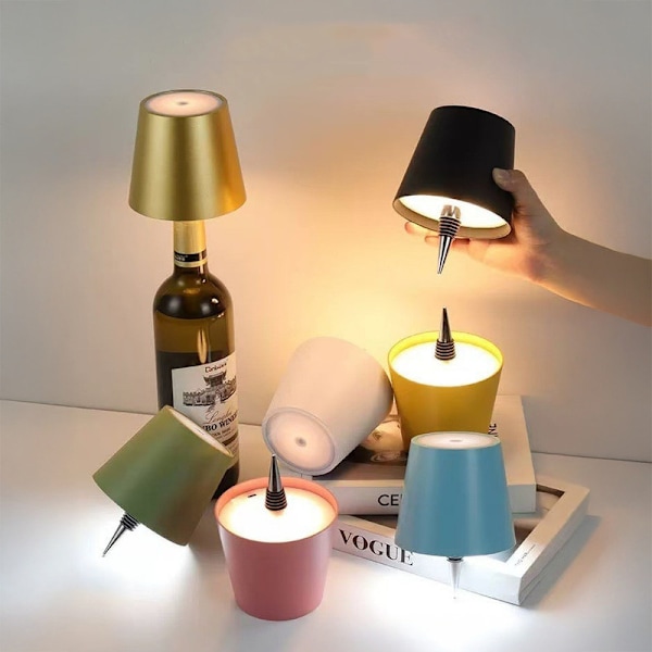 Trådløs Flaskelampe, RGB LED Flaskelampe_xx Black