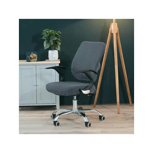 Elastisk stoltrekk for kontorstol, grå