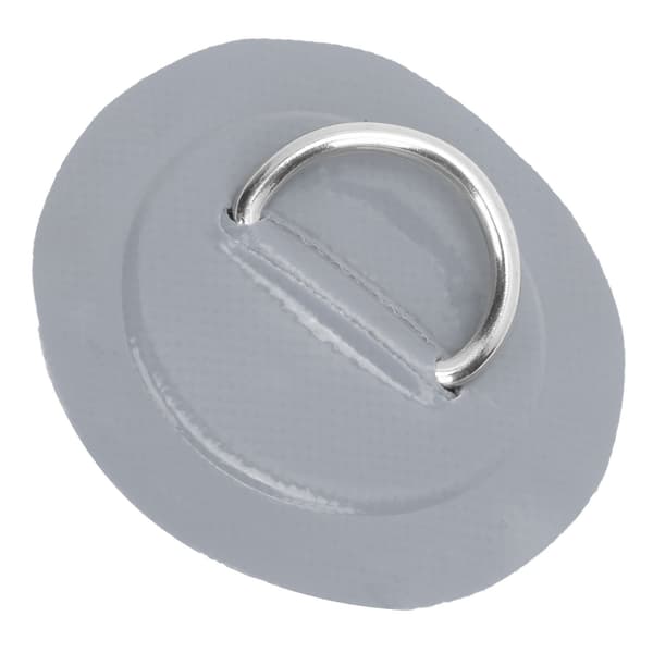 4 stk PVC-lapp elastisk tau sett D-ring lapp strikk tau sett rustfritt stål D-ring pad grå