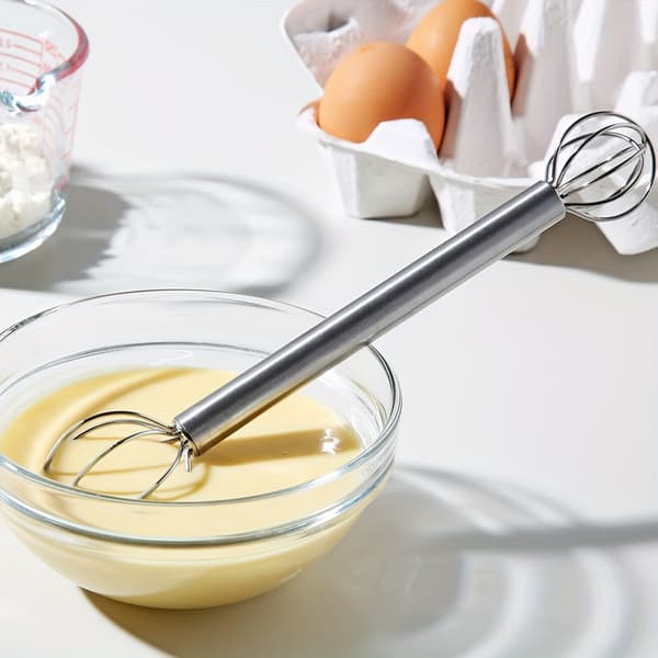 Målespatel i rustfritt stål, dobbelthodet visp, mini eggvisp, solid smørmykningsverktøy