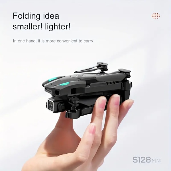 S128 Mini Drone HD Yksi Kamera Kolmipuolinen Esteiden Välttely Ilmanpaine Kiinteä Korkeus