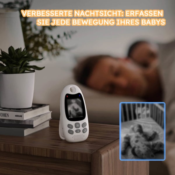 Baby med kamera Bärbar 2,4 Ghz nattsynsvideo baby