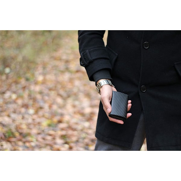 Magneettinen lompakko, ohut, korttikotelo RFID-suojauksella, lompakko kolikkotaskulla