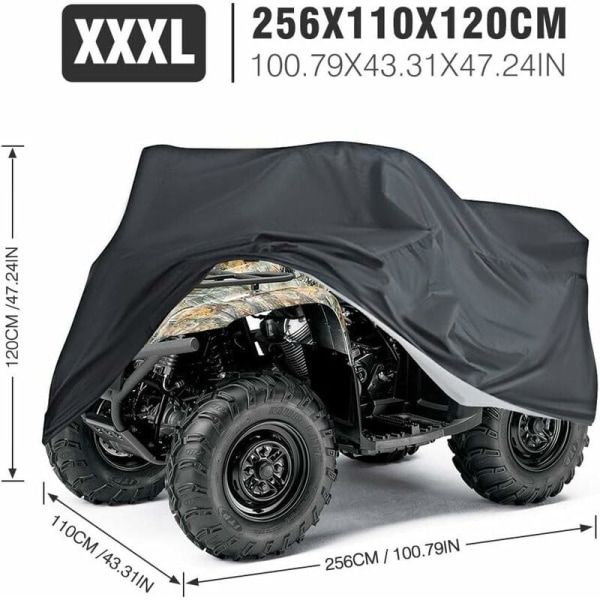 Cover för Motorcykel Quad ATV Outdoor Anti -UV XXXL Svart -