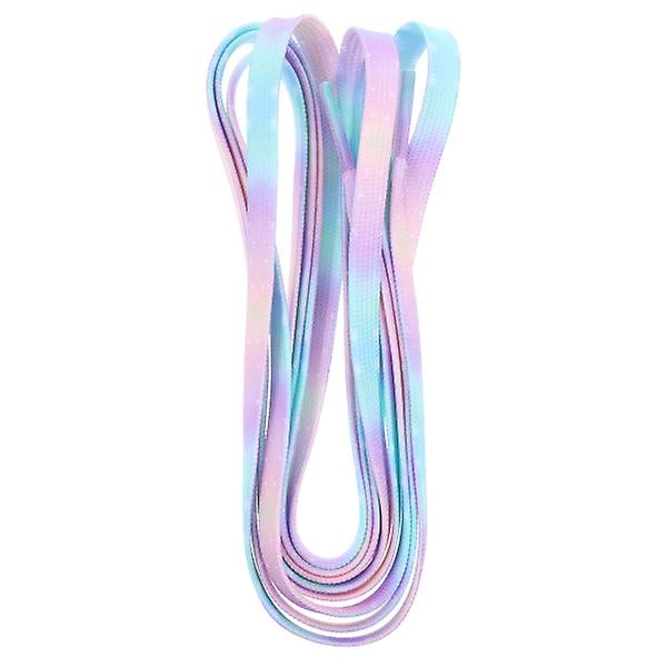 Pair Tie Dye Shoelaces Flat Shoelaces Canvas Shoelaces Replacement Shoelaces（As Shown）