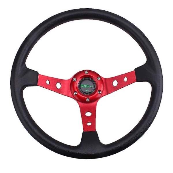 Bilmodifieringstillbehör Ratt Pu Racing Ratt Racing Game Deep Disk 14 tums ratt - Svart Aespa