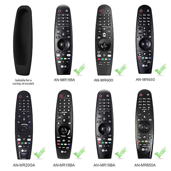 Silikon TV-skydd för LG An-mr600 Mr650 Mr18ba Mr19ba Mr20ga Magic Remote Cover för LG - Perfekt Glow Green