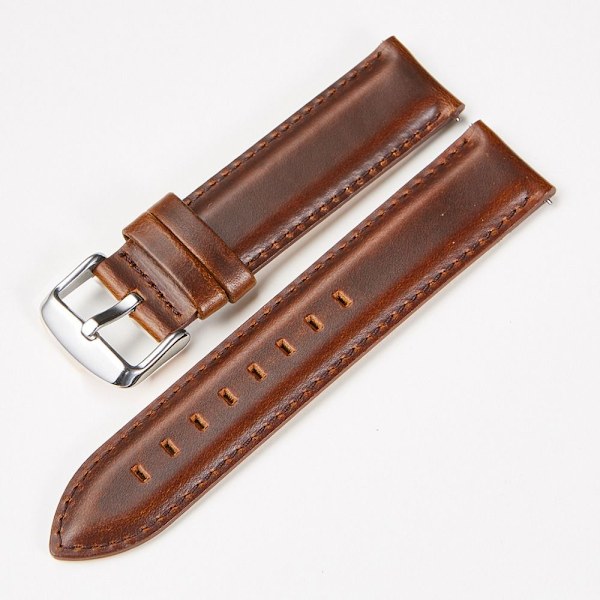 Klockarmband Nappa Läder MÖRKBRUN 18MM Mörkbrun_xx Dark Brown 18mm
