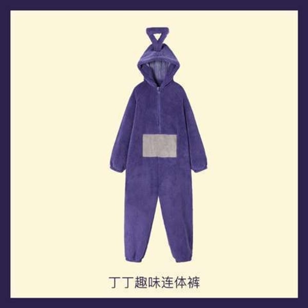 Teletubbies Kostyme Voksne Cosplay Dyr Pyjamas Jumpsuit Po Teletubbies Voksen - Perfekt Tinky Winky Kostyme Tinky Winky Costume Adult L